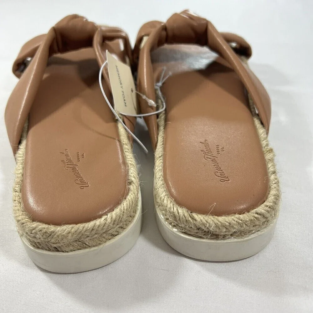 Universal Threads Open Toe‎ Tan Knotted Espadrille Sandals Size 11